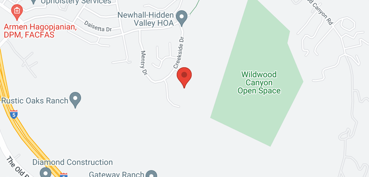 map of 24102 Clearbank Newhall, CA 91321
